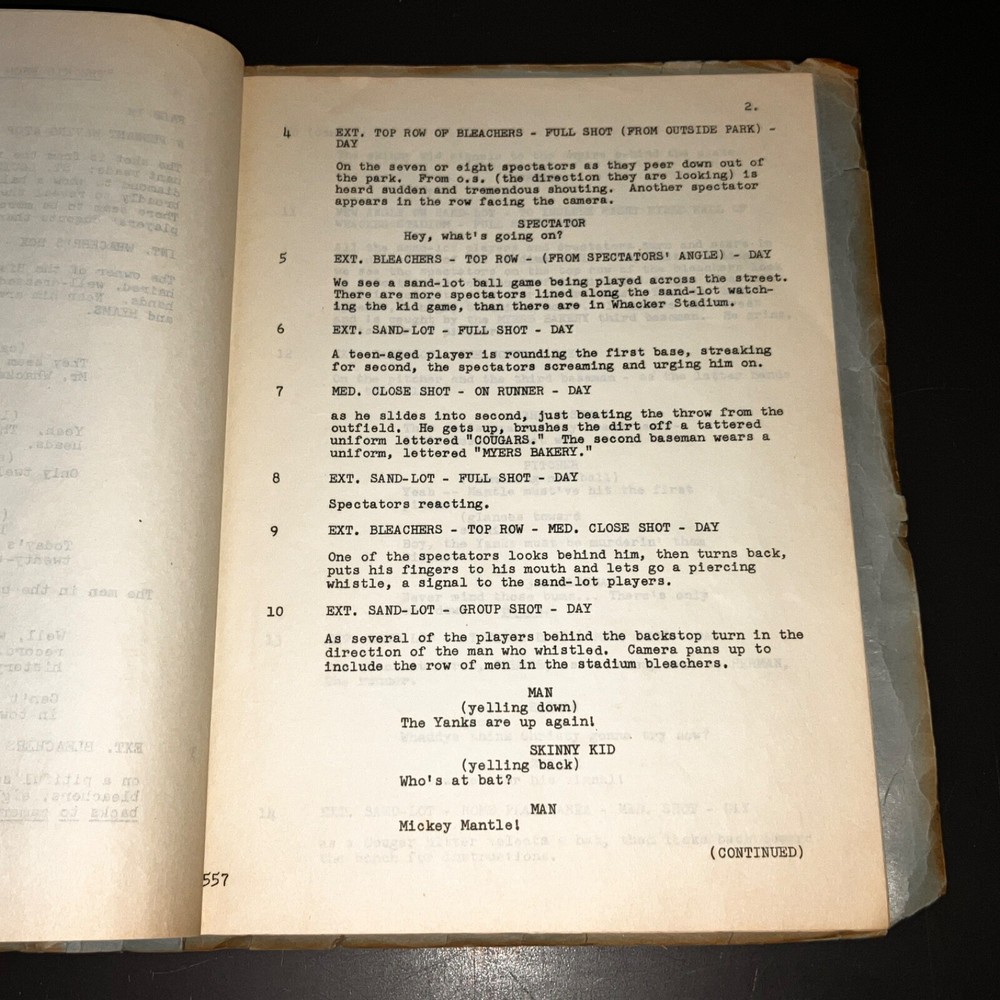 KID FROM LEFT FIELD (2/14/53) Scarce Complete at 41p Final In-Process Script+COA
