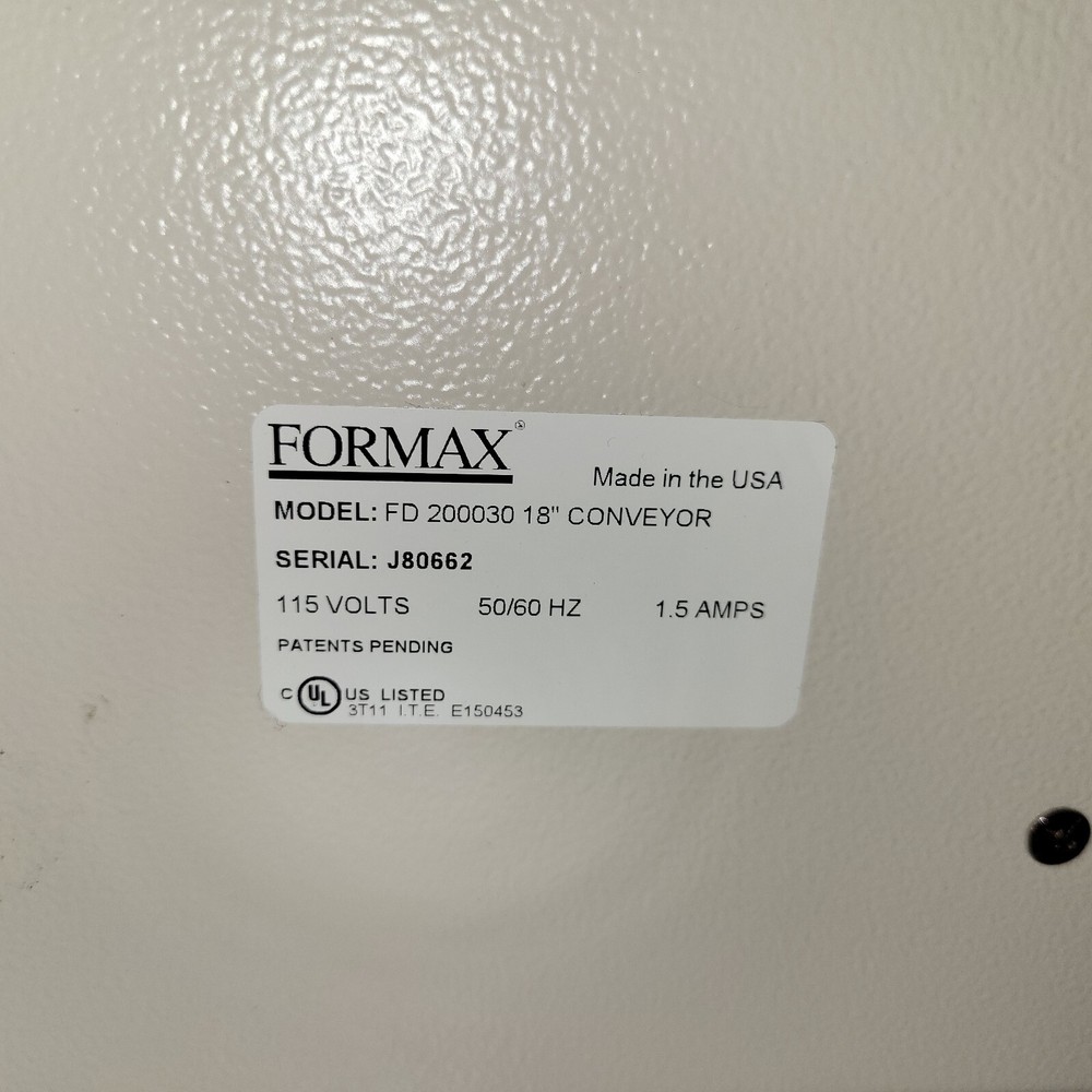 Formax FD 2000-30 Conveyor 18 Inches