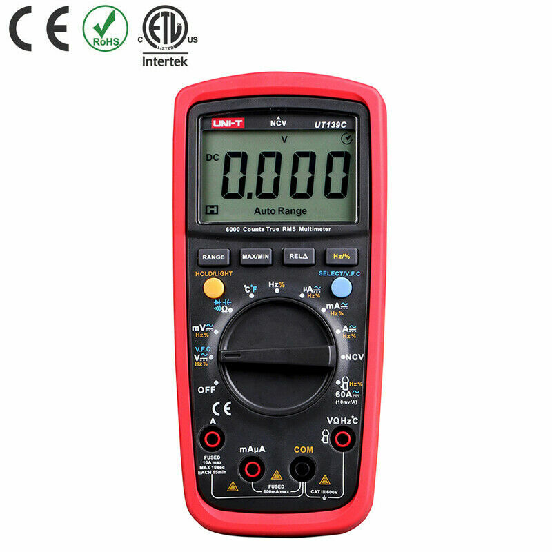 UNI-T UT139C True RMS LCD Digital Auto Range Multimeter AC/DC Teste Meter New