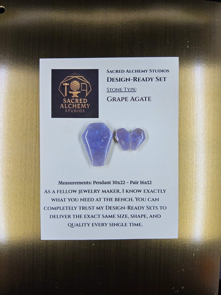 Coffin Shape - Grape Agate - Design-Ready