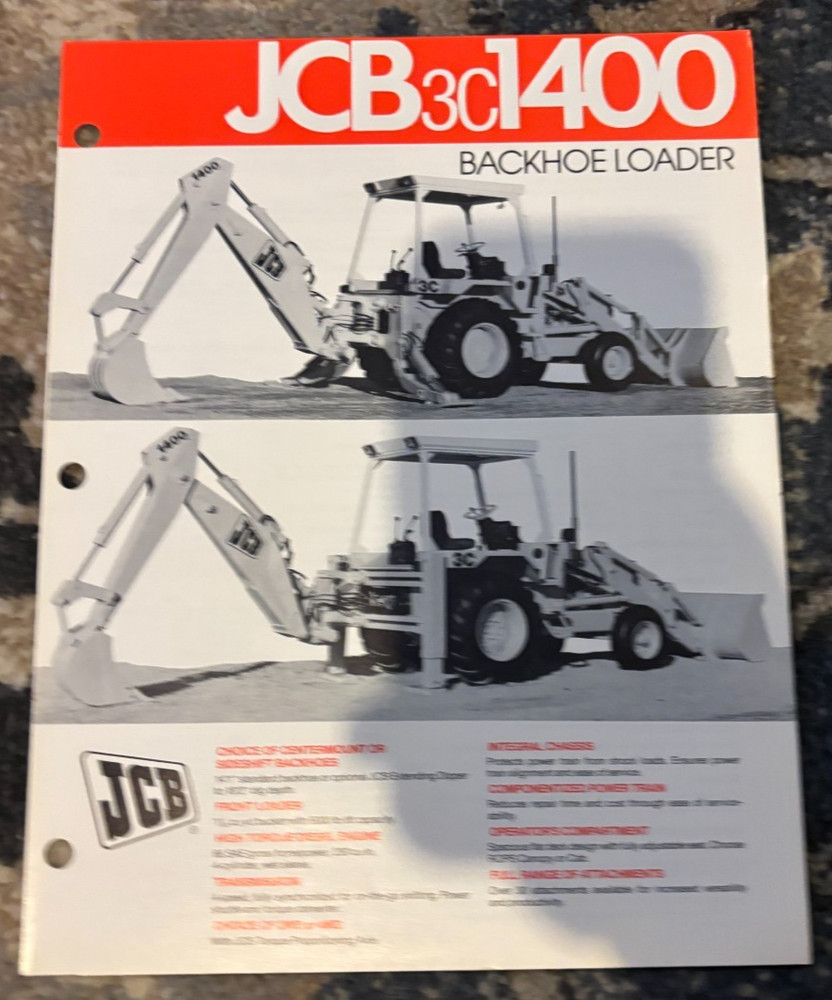 JCB 3C1400 Backhoe Loader Brochure AMIL25