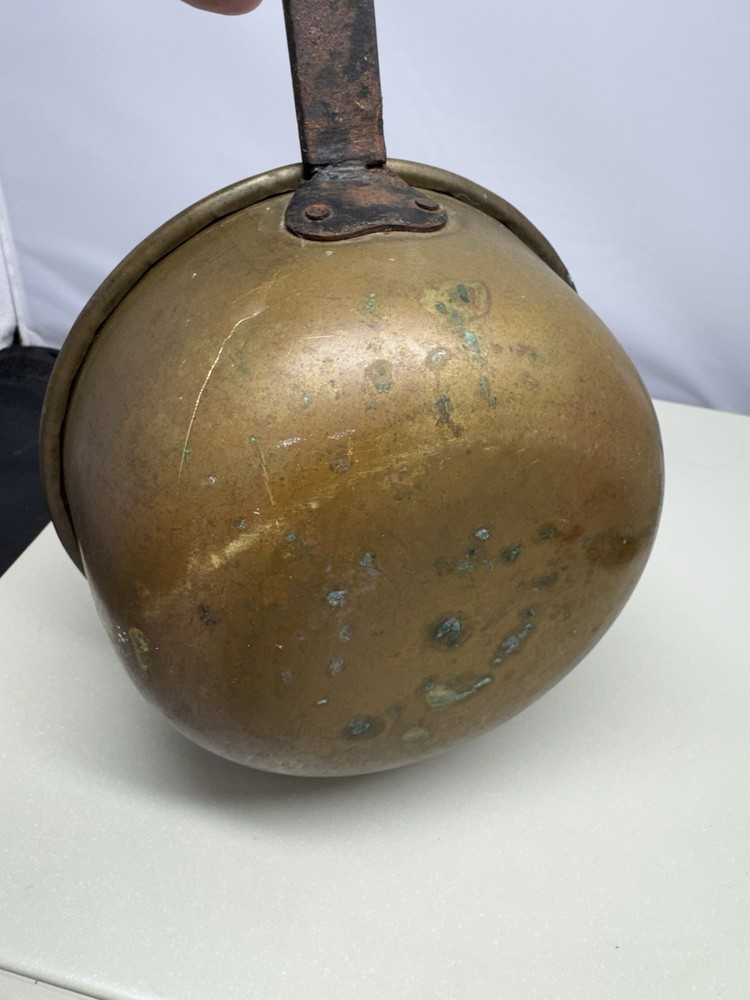 Antique Long Handled Copper Fireplace Pan