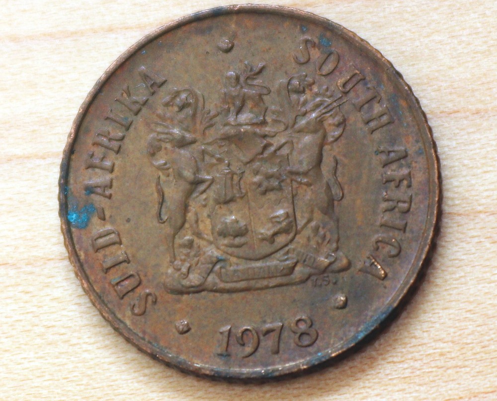 1978 South Africa 1 Cent Cape Sparrows
