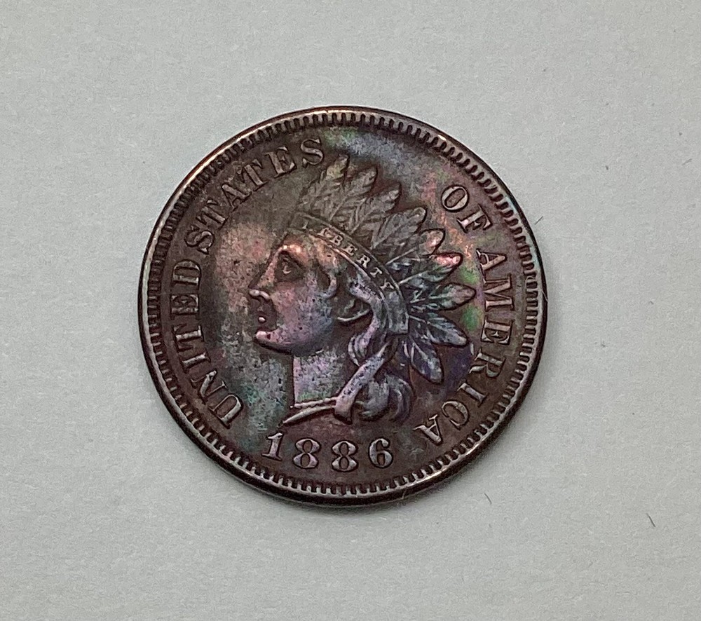 1886 Indian Head Cent Type 1 - Toned