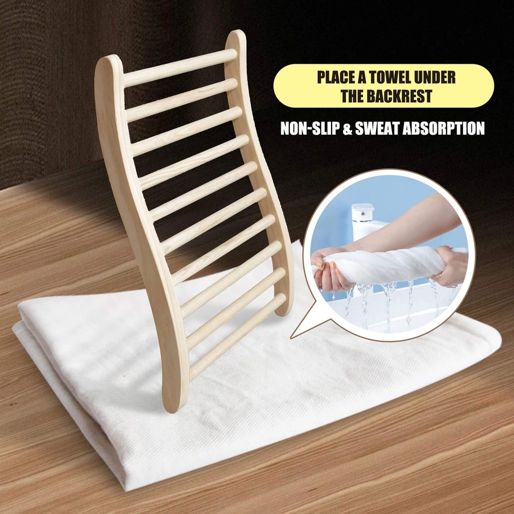 Xmatch Hemlock S-Shape Sauna Backrest Infrared Support 15.5"x20.5"