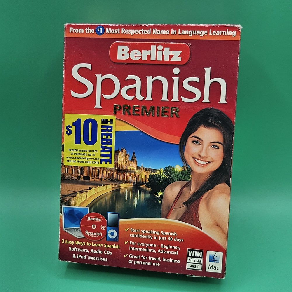 Nova Development Berlitz Spanish Premier Full Version for Windows 5 Disc CD SET