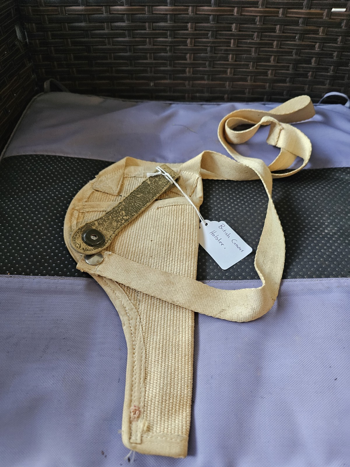 Vintage British holster Canvas Unknown Caliber Pre Owned Condition #11
