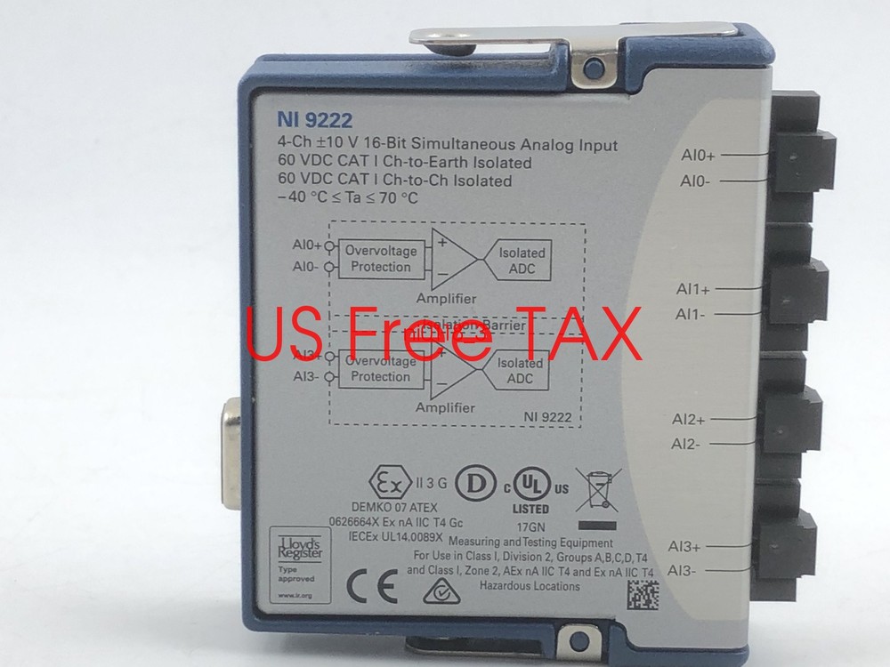 National Instruments 9222 cDAQ Analog Input Module, Simultaneous Sampling