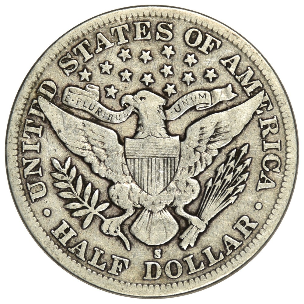 1896-S BARBER HALF DOLLAR ~ NICE FINE!