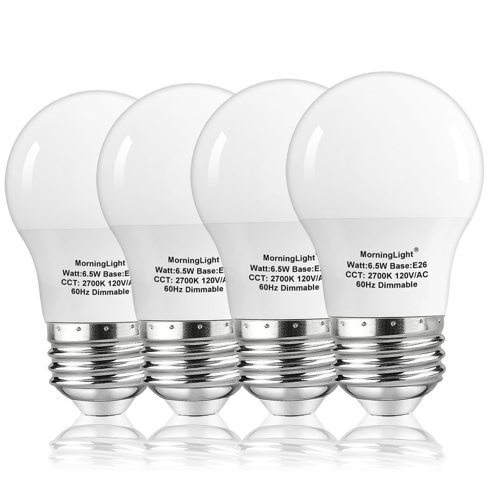 A15 Ceiling Fan Light Bulb 60 Watt Equivalent, 6.5W Dimmable LED Light Bulbs,...