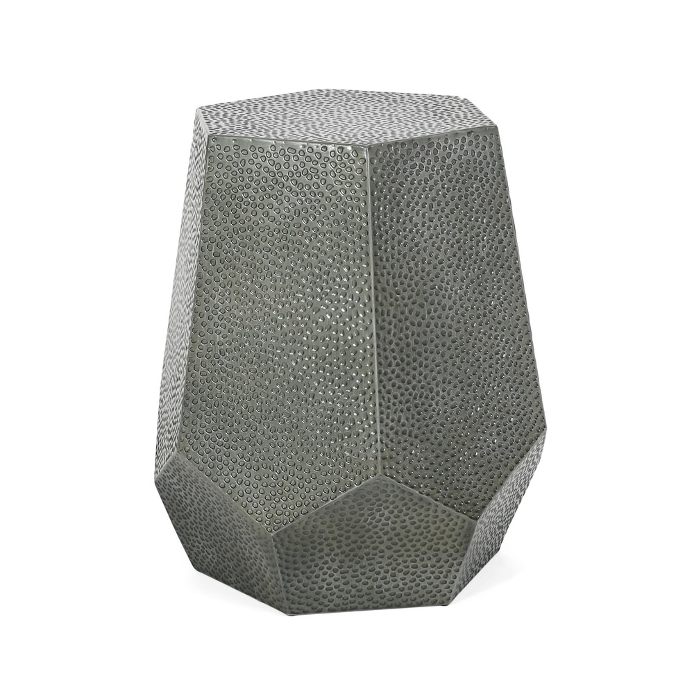 METAL HAMMERED END TABLE