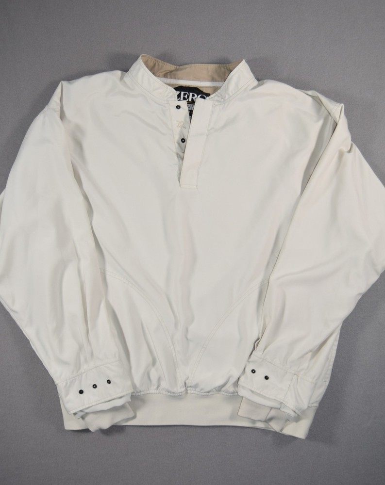 Zero Restriction Jacket Mens XL White Lightweight Windshirt Golf Pullover