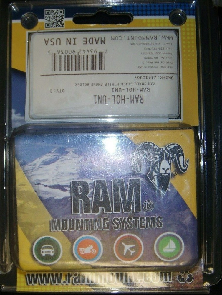 MOTORCYCLE RAM MOUNTS SMALL BLACK PHONE HOLDER