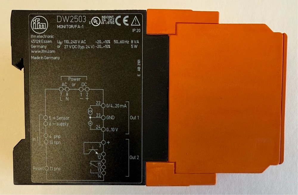 IFM Electronic Programmable Frequency-Current Converter / DW2503 / BNIB