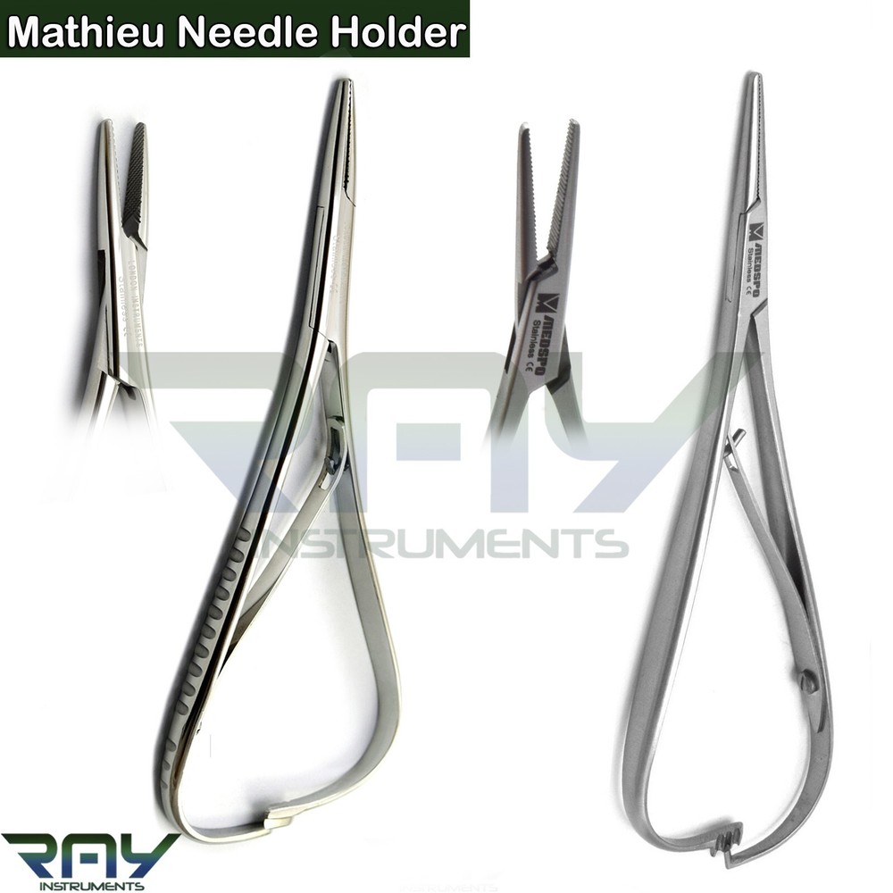 2 Pcs Orthodontic Mathieu Needle Holders Ligating Forceps Suture Pliers