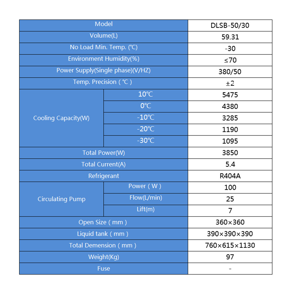 30L -30℃ Cooling Chiller Low Temp Cooling Liquid Recirculating Pump Circulator