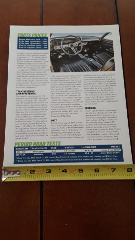 1968 -1969 BUICK GS 400 ORIGINAL 2020 ARTICLE