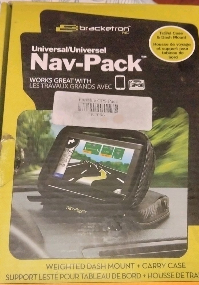 Bracketron Nav-Pack Universal Weighted GPS Dash Mount Carrying Case