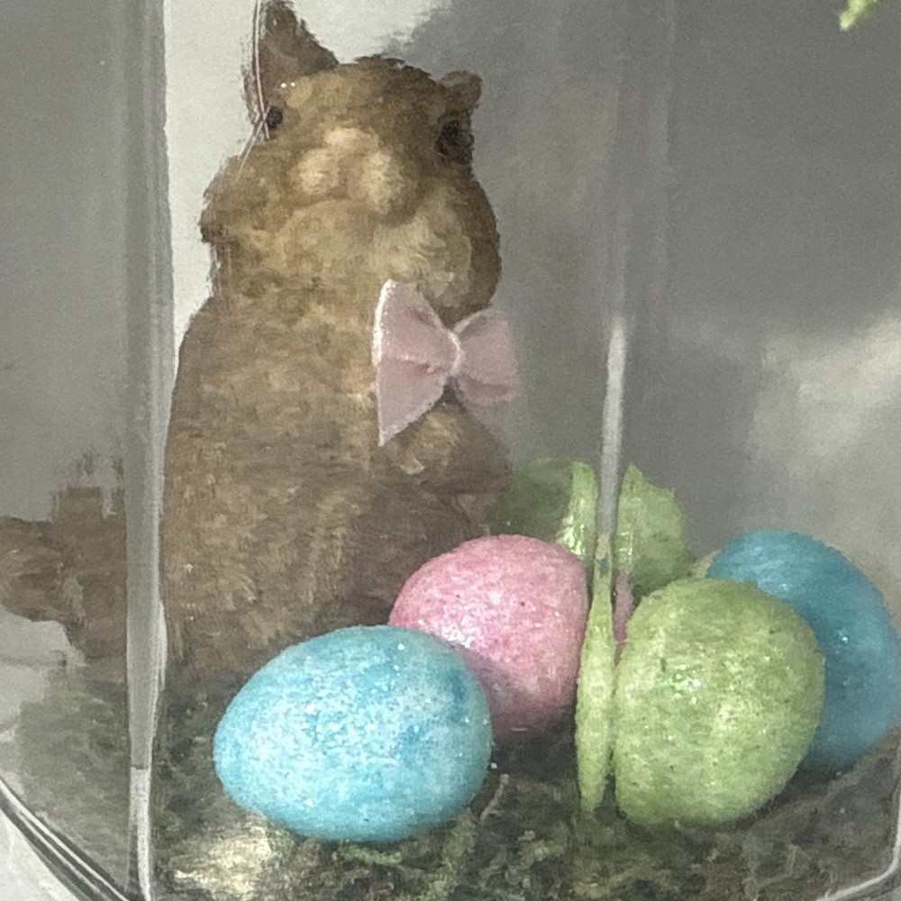 Decorative Easter Jar Bunny With Colorful Eggs 5”