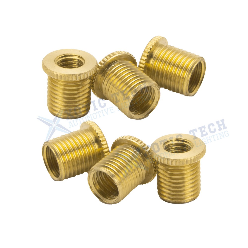 6X Aluminum Gear Shift Knob Adapter Standard Threading Nuts Insert Universal Kit