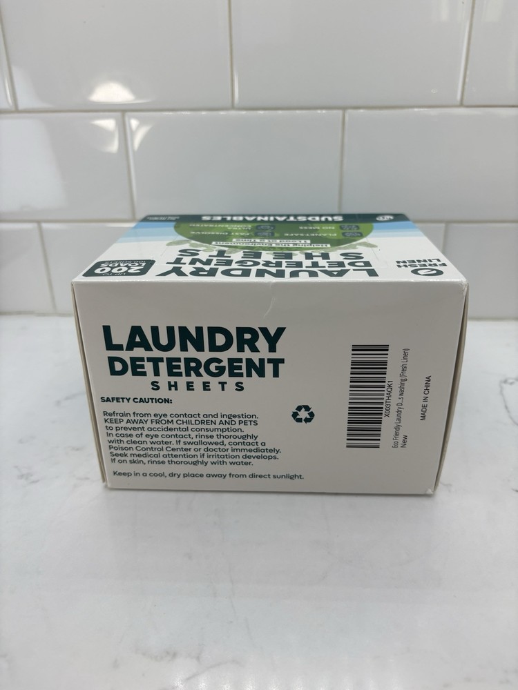 Sudstainables Laundry Detergent Sheets (200 Loads) Fresh Linen Scent