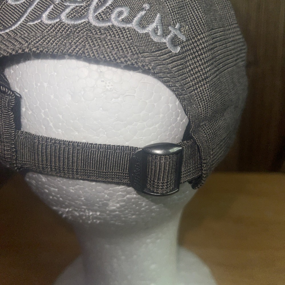 Titleist Grey Plaid Adjustable Golf baseball hat cap Strap Embroidered