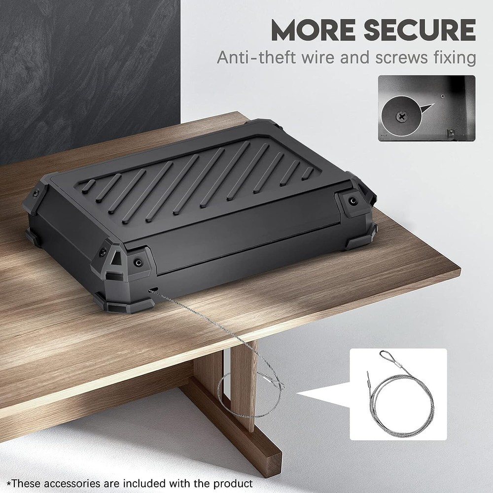 Biometric Gun Safe Pistols Firearm Security Fingerprint Smart Quick Access LED