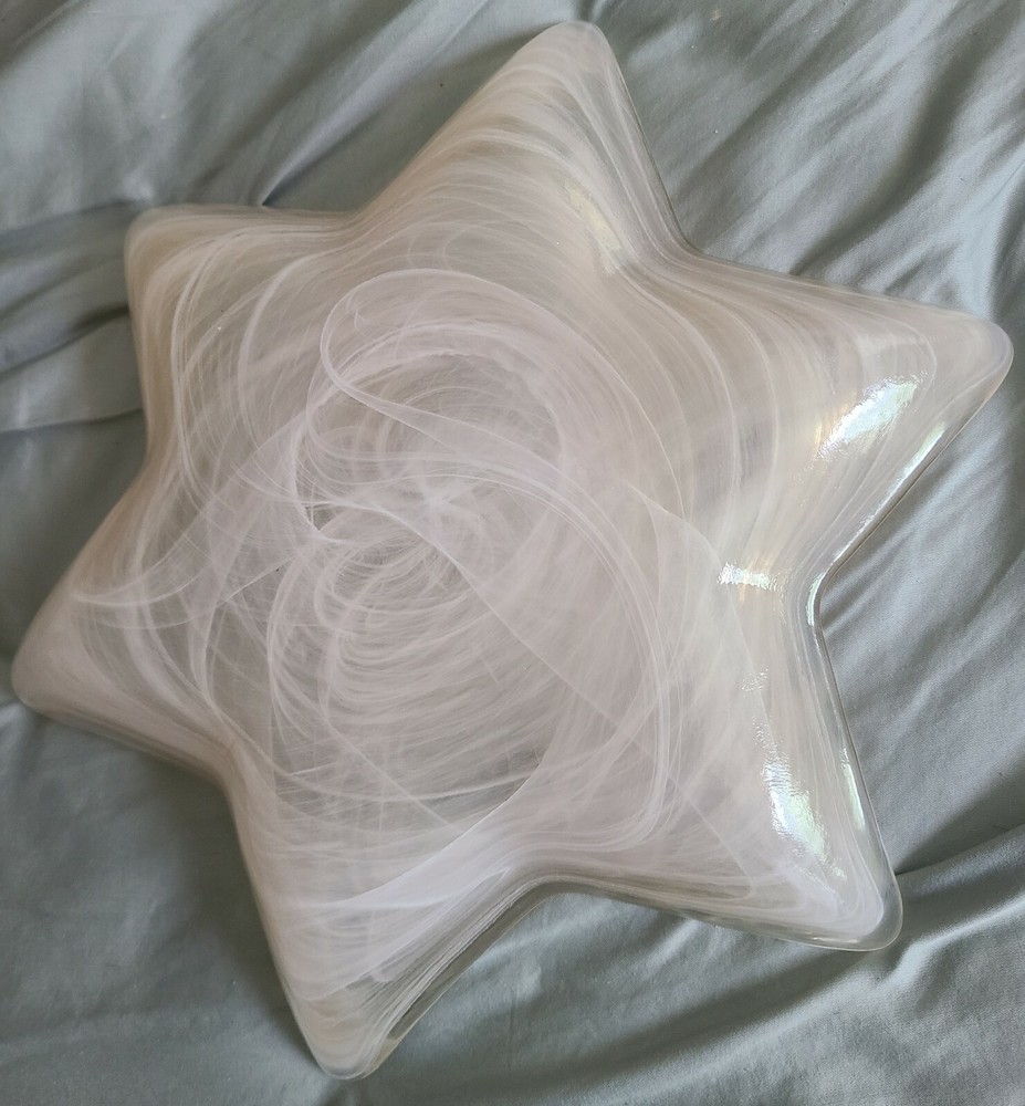 Glass Star Dish 12in
