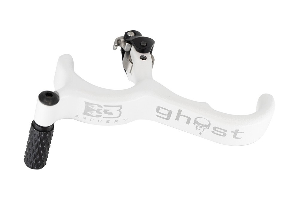 New B3 Archery Ghost 3 Finger Back Tension Release White Model