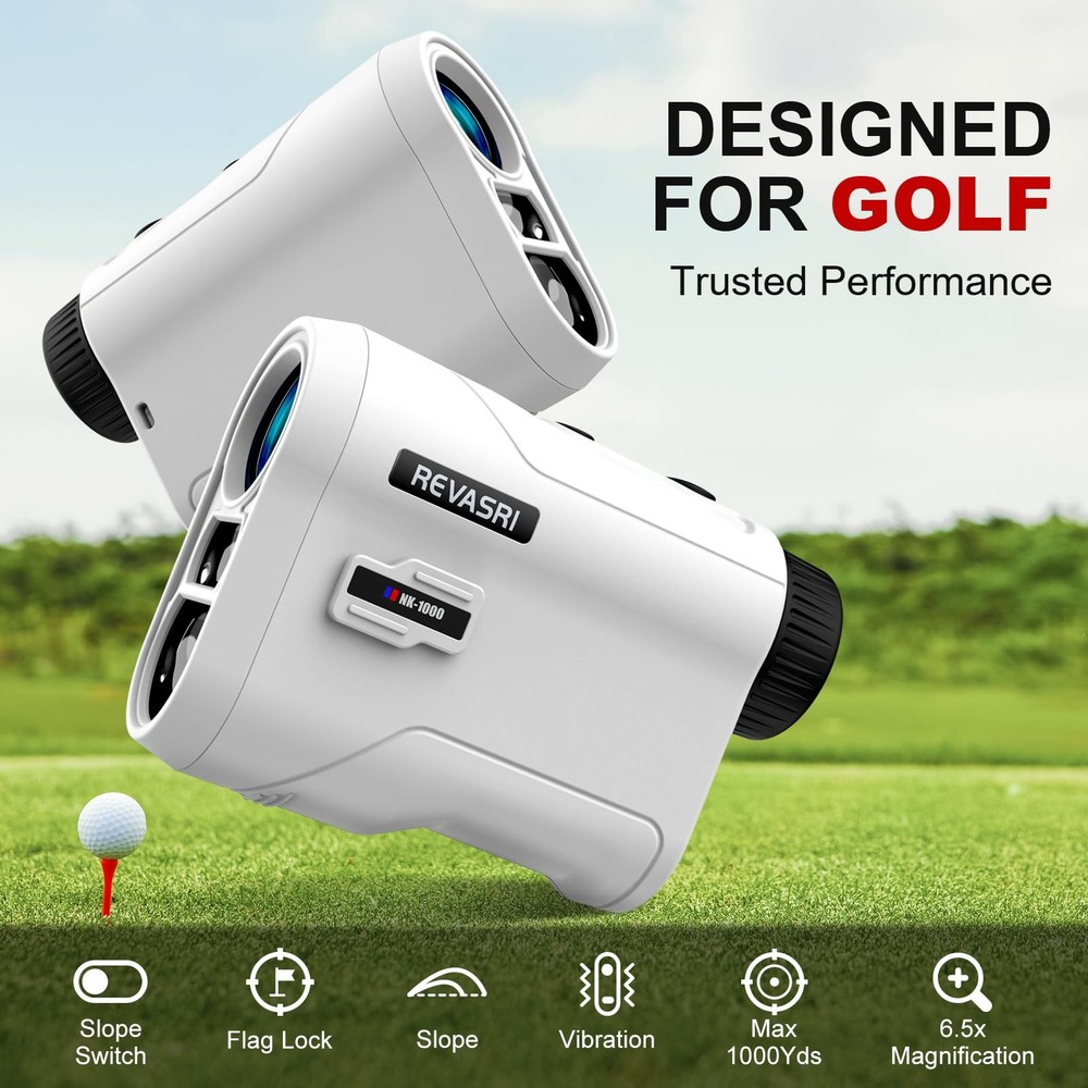 Golf Rangefinder with Slope and Pin Lock Vibration, External Slope Switch for...