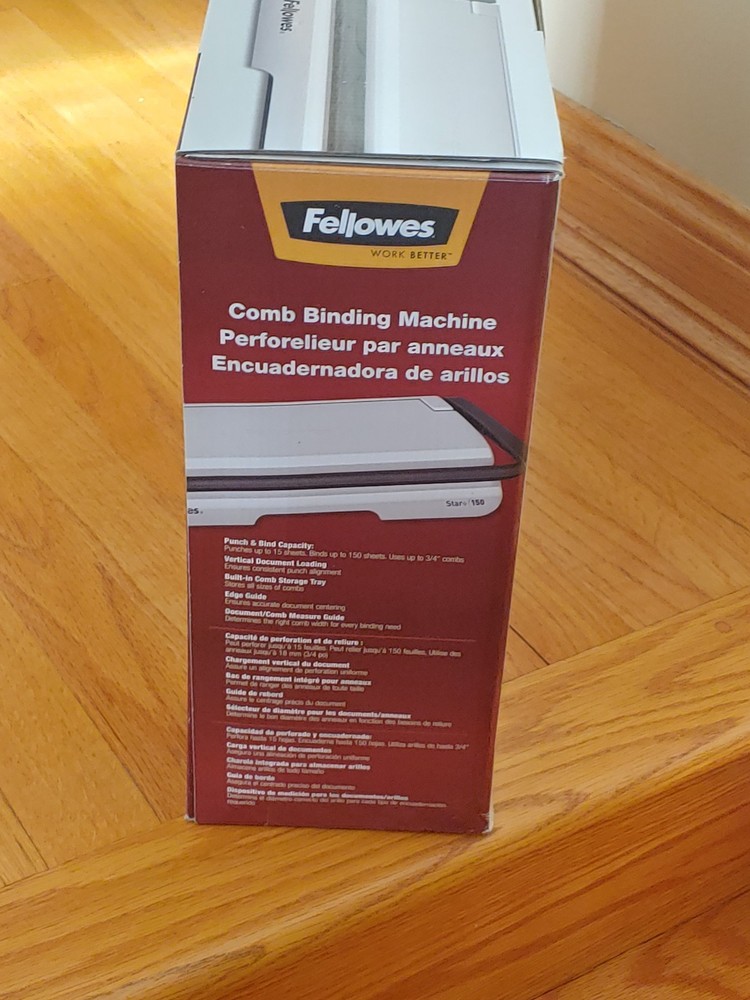 Fellowes Star + 150 Manual Comb Binding Machine CRC50065