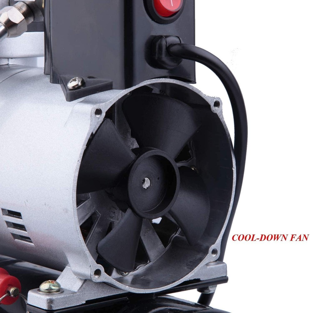 Upgraded Mini Airbrush Compressor with Cooling Fan