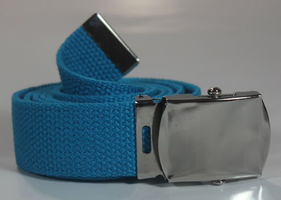 NEW ADJUSTABLE 52" INCH ASSORTED CANVAS GOLF WEB UNIFORM BELT CHROME BUCKLE