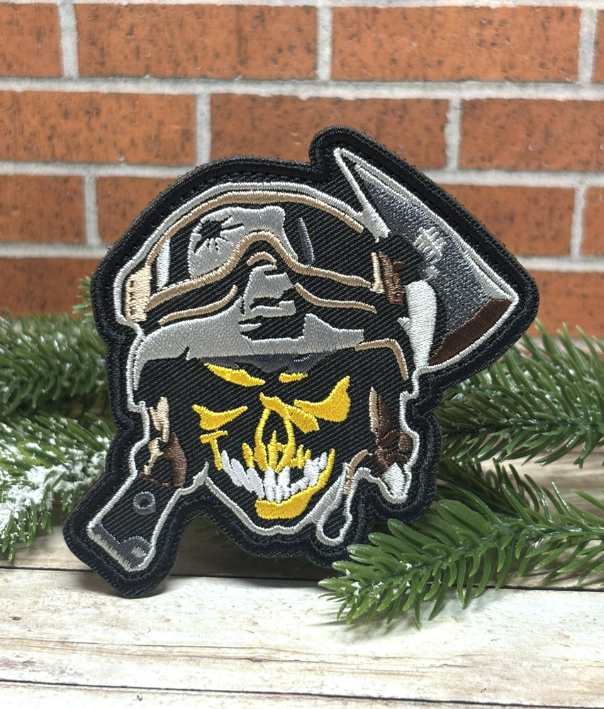 Tactical Morale Patch, Skull Punisher Military Patch - Embroidered Axe Patch