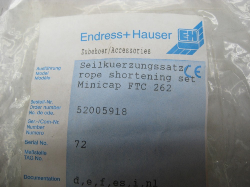 ENDRESS+HAUSER FTC262 MINICAP NSMP
