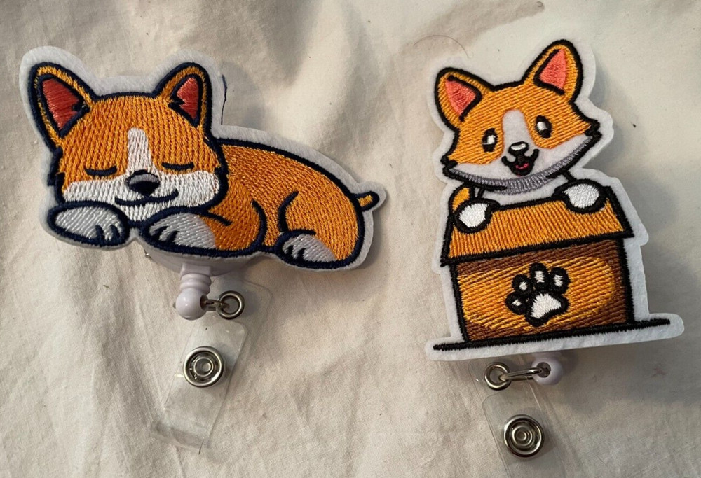 Corgi Retractable Reel Pull Tag Clip Holder for Keys or ID