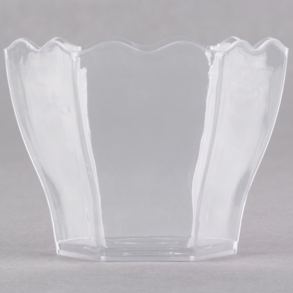 Fineline 6304-CL, 2.5 Oz Tiny Temptations Clear Square Tiny Dessert Cup, 200/CS