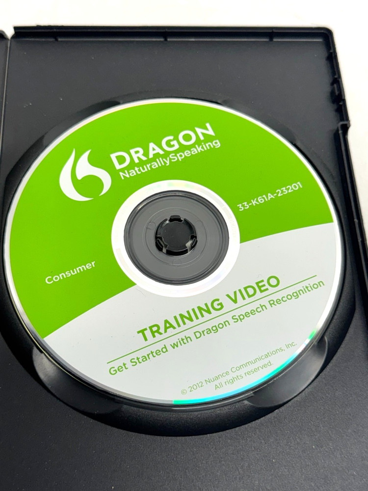 Dragon NaturallySpeaking Basics Edition Version 12 Training CD
