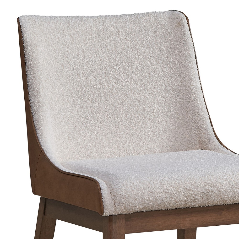 White and Brown Side Chair