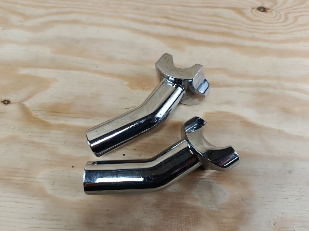 (K) CHROME 4" PULLBACK RISERS FOR 1" HANDLEBARS HARLEY DAVIDSON