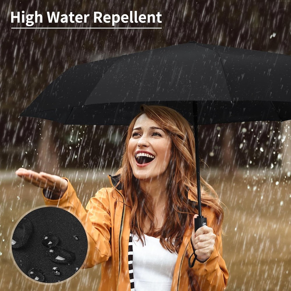 Windproof Automatic Umbrellas Portable & Compact Strong UV for Protection