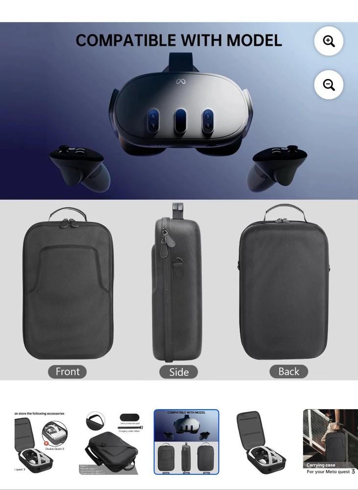 Binsuca VR Carrying Case For Meta Oculus Quest