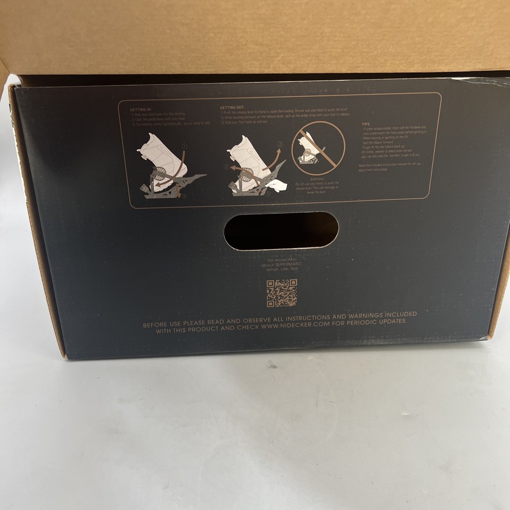 Nidecker Supermatic Snowboard Bindings, Carbon Black, Medium MY25