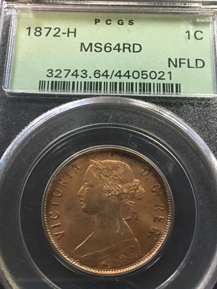 1872H PCGS Graded , Large ¢1 Cent, **MS-64** #5021