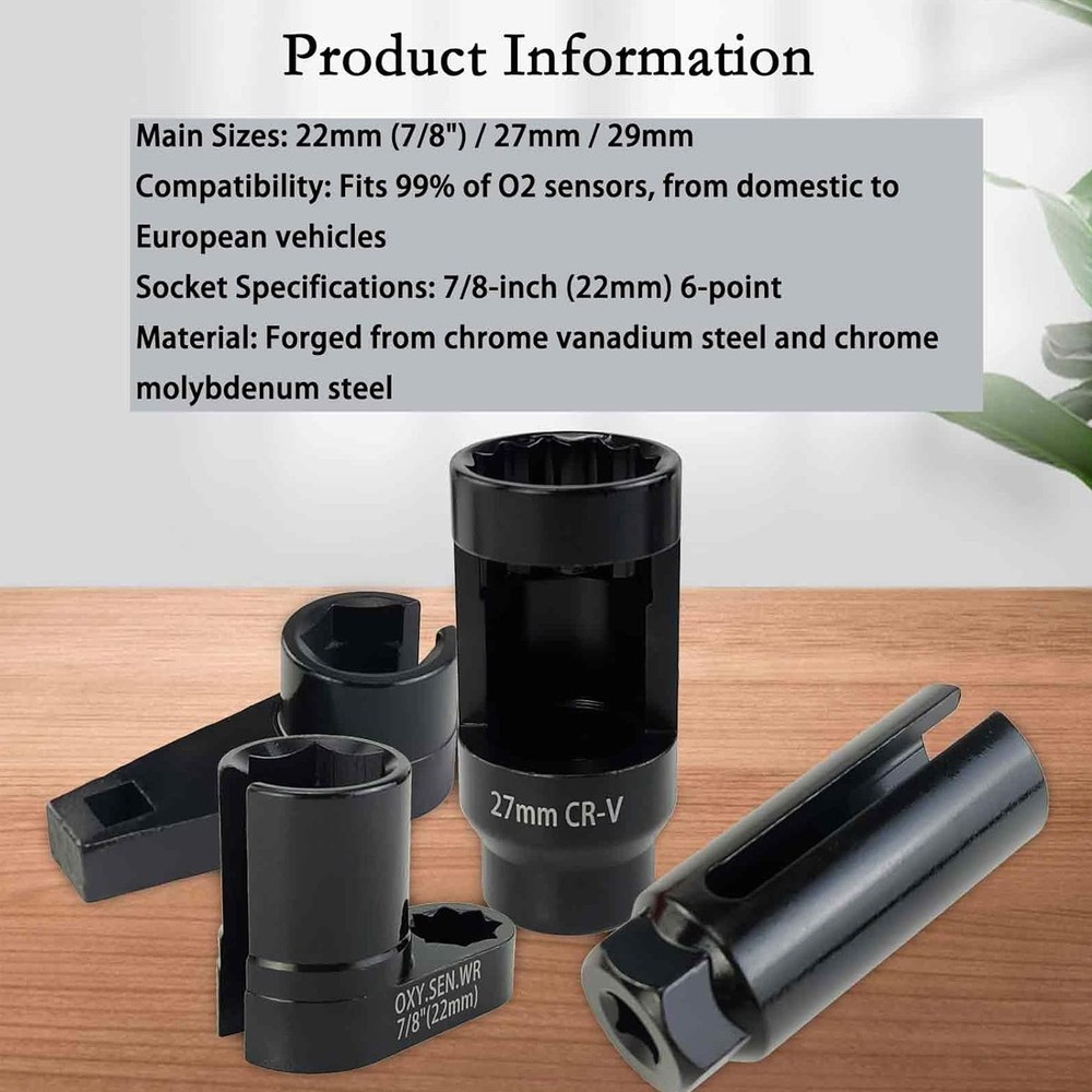 Oxygen Sensor & Oil Pressure Sending Unit Master Sensor Socket Tool Set 7Pcs