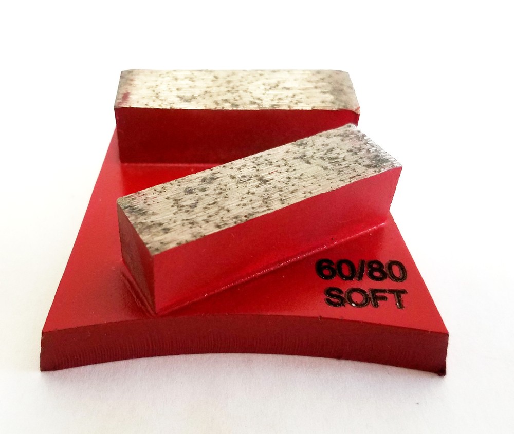3PK Trapezoid Quick change Grinding Disc Plate - 60/80 Grit - Soft Bond