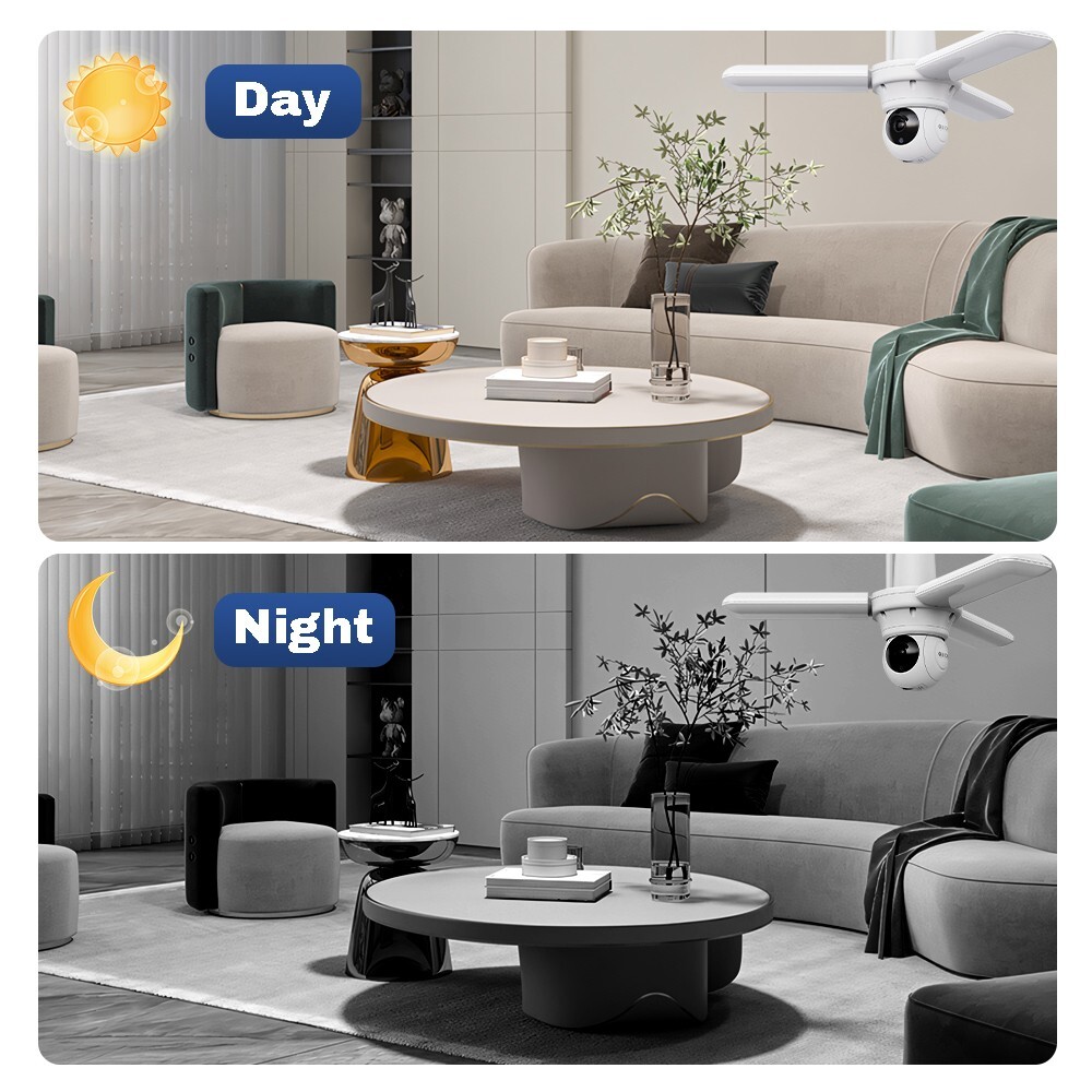 2-in-1 LED Garage Light Wifi App Smart Security WiFi Motion Sensor Floodlight