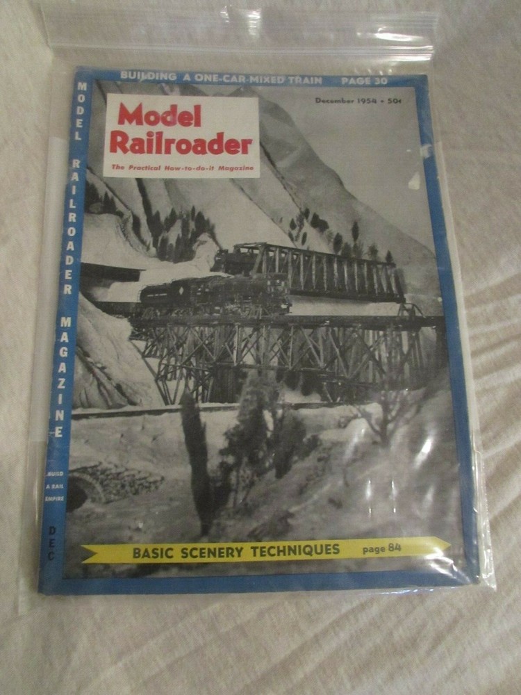 Vintage Model Railroader Magazine December 1954