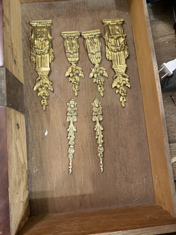 set of French antique ormolu Solid Brass