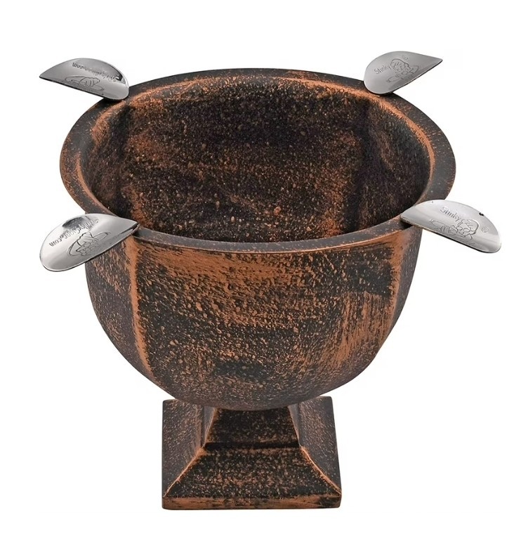 Stinky Cigar Ashtray, Box-Pressed, Deep Bowl, Windproof, Copper Black - NEW